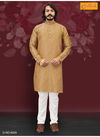 Beige Outluk Vol 6 Casual Wear Silk Stylish Kurta Pajama Collection 6009